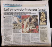 Visite guidée sur le thème Les plus belles fesses du Louvre. Le samedi 10 janvier 2015 à PARIS. Paris.  14H15